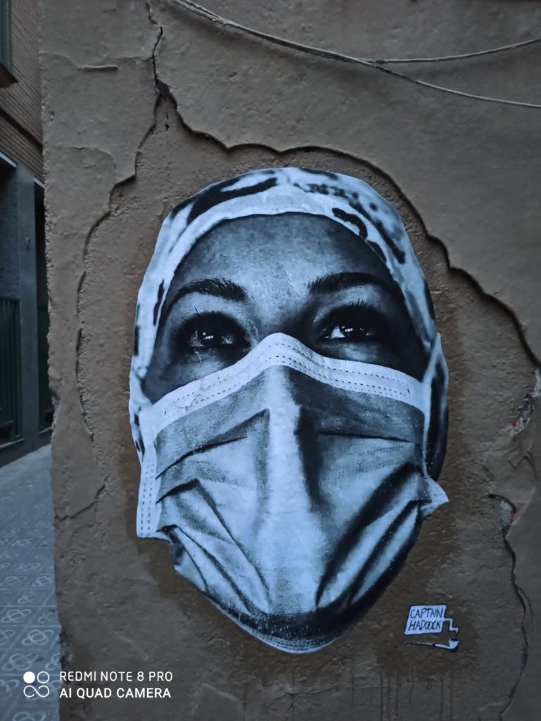 Street Art Covid et Immobilier Coronavirus acheter en Espagne 41