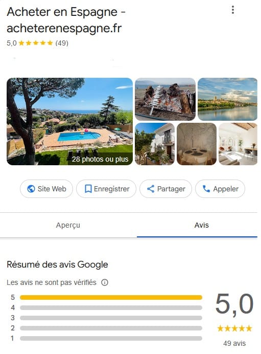 Témoignages clients acheterenespagne.fr