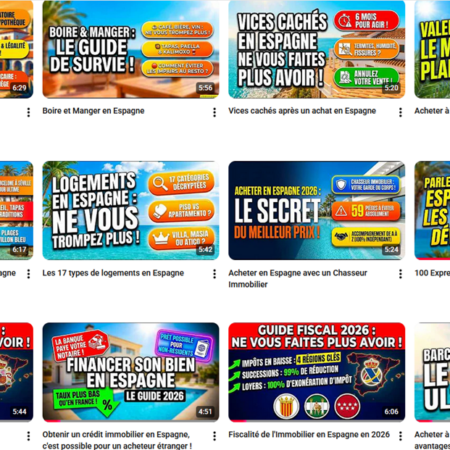 Youtube Immobilier en Espagne